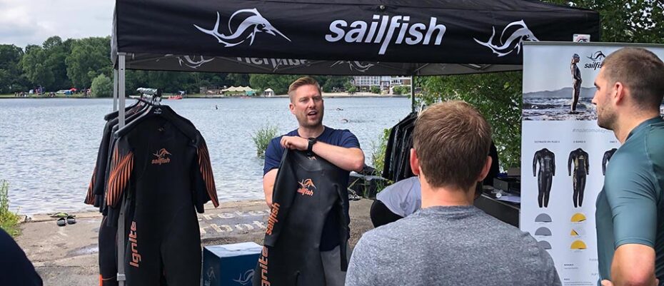 Bild zum Artikel: Neopren-Testschwimmen mit sailfish am Fühlinger See